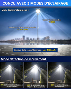 ไฟถนนโซลาร์เซลล์ขายส่ง กำลังไฟ 800W 1000W 1200W 2000W สำหรับภายนอกอาคาร กันน้ำ IP67 แบบรวมหลอด LED - Product Image 5