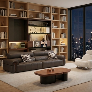 ชุดโซฟาหนังแท้ทันสมัยสำหรับอพาร์ทเมนต์และห้องนั่งเล่นสุดหรู - Product Image 1