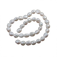 Perles de culture d'eau douce baroques authentiques en gros, 8-9 mm, trou droit, lustre double face, en vrac