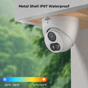 Caméra IP de sécurité dôme Hiseeu AI 12MP POE 8MP 4K avec détection humaine, vision nocturne couleur, étanche IP67, CMOS, haut-parleur intégré YHC88 - Product Image 2