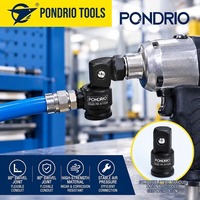 Adaptateur réducteur de douille à chocs simple PONDRIO, entraînement 1/4 pouce F 3/8 pouce M, en acier au chrome vanadium, pour convertisseurs de tournevis