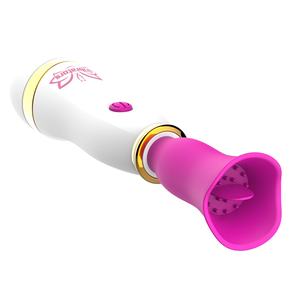 Vibrator Dildo Dewasa Wanita dengan Fitur Hisap Puting dan Lidah, Desain Kelinci untuk Vagina dan Puting, Vibrator Hisap untuk Wanita - Product Image 1