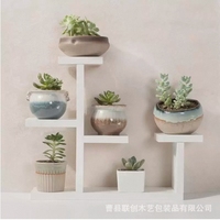 Étagère à fleurs en bois massif, style simple, pour intérieur et balcon, type sur pied, décoration d'intérieur, installation facile