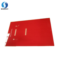 Sutra Layar Pencetakan Berwarna-warni Kaca Dapur Kaca Tempered Kembali Splash Ubin Dinding Panel