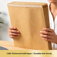 50 enveloppes auto-adhésives en papier kraft brun A4, format C4 (229x324mm), 120g, grand format sans ventouse
