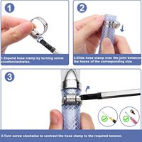 Kit d'assortiment de 120 colliers de serrage en acier inoxydable de 1/4'' à 1-1/2'' à vis sans fin