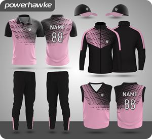 Prohawke Simple Look Sportswear Cricket Uniforme Conjunto completo Jersey y pantalones con nombre de equipo personalizado Logotipo y tamaño - Product Image 1