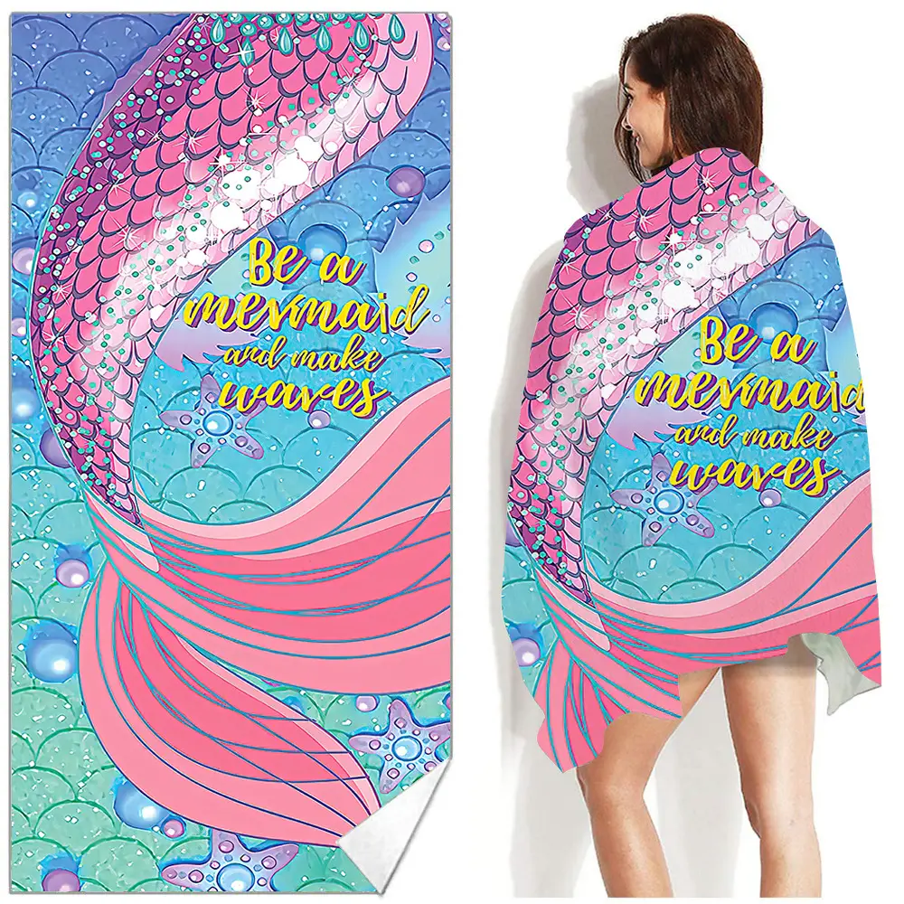2024 nouvelle serviette de plage en microfibre affiche populaire chanteuse impression personnalisée serviette de plage à séchage rapide