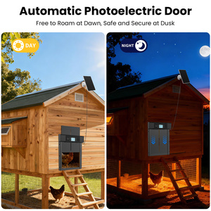 Abrepuertas Automático Inteligente para Gallinero, Moderno, Impermeable, de Aluminio, con WiFi, Sensor de Luz <span class=keywords><strong>Solar</strong></span>, Temporizador y Seguridad Antipinzamiento - Product Image 6