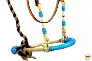 Rawhide Bosal Futurity Knot Headstall & Mecate Rênes fabriquées en Inde - Product Image 2