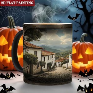 Mug à sublimation vierge 11oz en céramique, noir givré, à changement de couleur par presse à chaud - Product Image 6
