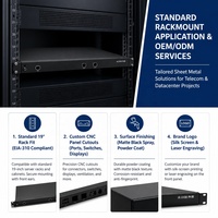 Boîtier de montage en rack 1U de précision personnalisé pour équipement réseau, routeur, commutateur réseau, serveur, armoire en tôle