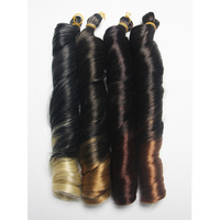Cheveux synthétiques tressés bouclés à la française de 22 pouces, 150g, colorés, résistants à la chaleur, en filament haute température