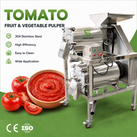 Commerciële tomatenpulper en -verfijner voor het extraheren van verse tomatenpuree, schil- en zaadseparatie, 500 kg/uur, 110V