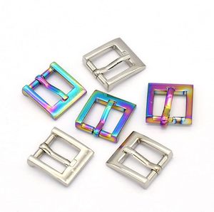 Strap Buckle Square Center Bar Buckles Pin Buckle Plated Buckle Belt Buckle <b>Bracelet</b> Buckle For Bag Luggag Shoes Mm PCS <b>Rainbow</b> - Product Image 1