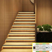 Contrôleur d'escalier programmable neuf émis par le fabricant, contrôleur de capteur de mouvement d'escalier LED DC12V 24V