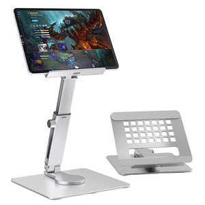 Aluminum Tablet Stand <strong>Desk</strong> Riser 360 Rotation Multi-Angle Height Adjustable Foldable Mount Dock For Pro iPad Xiaomi Huawei <strong>Tab</strong> - Product Image 1