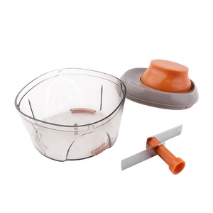 Picador manual de verduras con contenedor, cuchilla de acero inoxidable, procesador de alimentos de cocina - Product Image 2