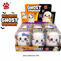 Jouet Squishy Fantôme TONGXIN en TPR, Jouet Sensoriel Extensible et Souple pour Halloween, Vente en Gros, Logo Personnalisé, OEM