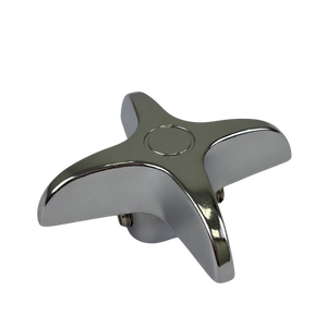 Poignée de déviateur universelle en alliage de zinc pour salle de bain, avec bras croisé, finition chromée - Product Image 3