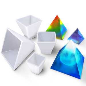 El yapımı DIY küp piramit silikon kalıp kristal silikon piramit kalıp kristal piramit şekli DIY reçine kek araçları - Product Image 5