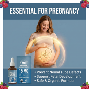 <span class=keywords><strong>Gotas</strong></span> de L-Metilfolato 15mg con Vitamina B12, Suplemento Líquido de 5-MTHF para el Estado de Ánimo, Cerebro y Embarazo en Adultos, Apoyo MTHFR, 30ml - Product Image 5