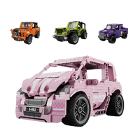 Mini Coche Programable 2.4G RC, Set de Bloques de Construcción, Modelo de Ensamblaje DIY, Juguete Educativo, Rompecabezas 3D Eléctrico