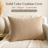 Housse de coussin rectangulaire en toile de jute et lin massif 30*50cm avec fermeture éclair pour canapé-lit ou banc