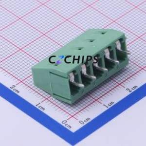 DB128V-5.0-5P-GN-S Screw Terminal Block Through hole Component (THT),P=5mm Connector 1x5P 5mm Green Through Hole - Product Image 2