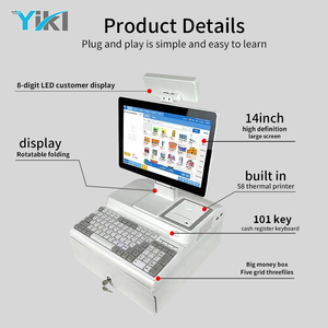 ระบบ <span class=keywords><strong>POS</strong></span> มาใหม่พร้อมใบเสร็จรับเงินพิมพ์ลิ้นชักแป้นพิมพ์ตั้งอยู่บนเครื่องบนร้านขายของชำซูเปอร์มาร์เก็ตกาแฟเบเกอรี่ - Product Image 2