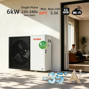 ปั๊มความร้อน R32 monoblock 220V 6kW เสียงต่ำอากาศไปปั๊มความร้อนน้ำ EVI A +++ ERP CE ได้รับการรับรอง - Product Image 4