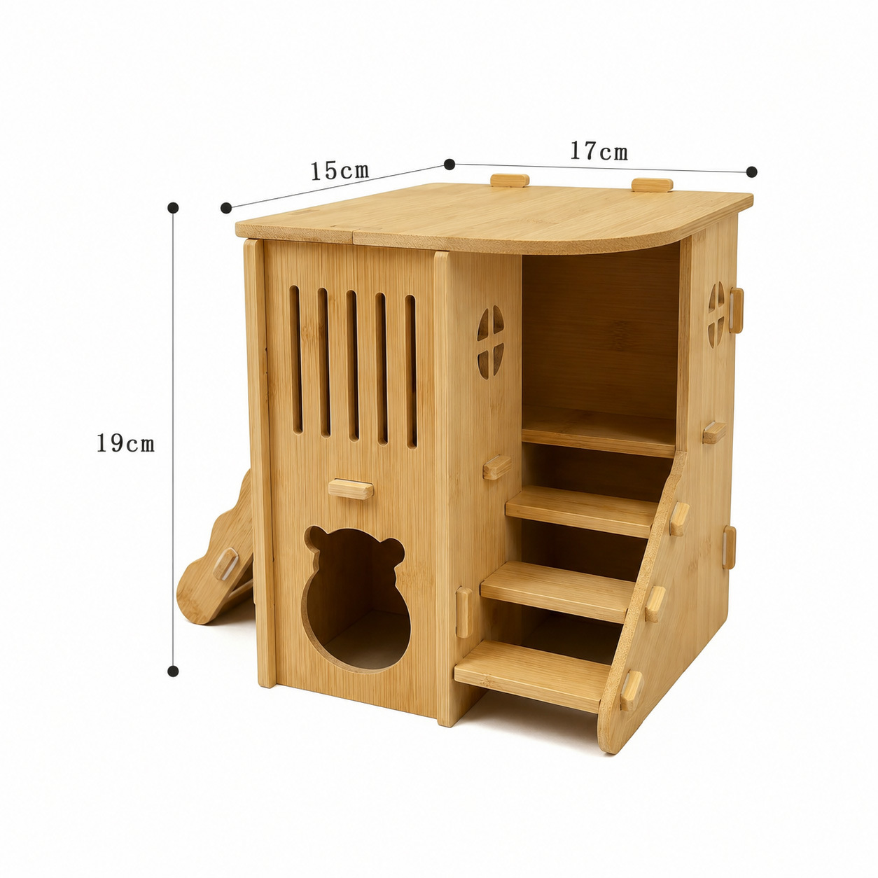 Casa de escondite para hámster de varios niveles