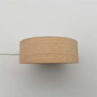 Vente directe d'usine, lampe de nuit LED en bois de hêtre sculpté en 3D avec base en acrylique, design moderne, changement de couleur multi-couleurs pour le salon