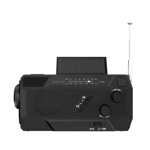 Hot-Selling Outdoor Emergency Portable Radio <b>LED</b> <b>Flashlight</b> ABS Material Solar Powered Hand Crank Charging Power Bank for - Product Image 4