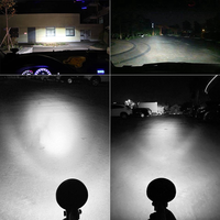 Phare de travail LED rond universel 12V 4 pouces 42W pour 4x4, tout-terrain, VTT, UTV, camion, tracteur, moto, feux de brouillard