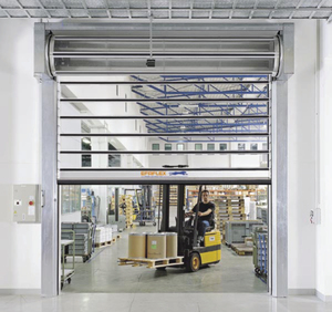 Lames en polycarbonate au design moderne et volets roulants en alliage d'aluminium Portes <span class=keywords><strong>de</strong></span> <span class=keywords><strong>garage</strong></span> Vue complète Transparent à grande vitesse Action rapide - Product Image 2