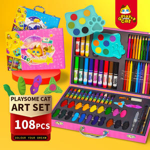 Set di pastelli in legno a 108 pezzi per studenti per colorare l'arte divertente e divertente scarabocchiare la pittura e la scrittura delle vacanze - Product Image 5