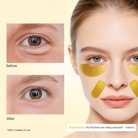 Masque pour les yeux nourrissant au collagène minéral, à l'acide tranexamique et à l'or - Masque en feuille hydratant anti-rides pour tous types de peaux