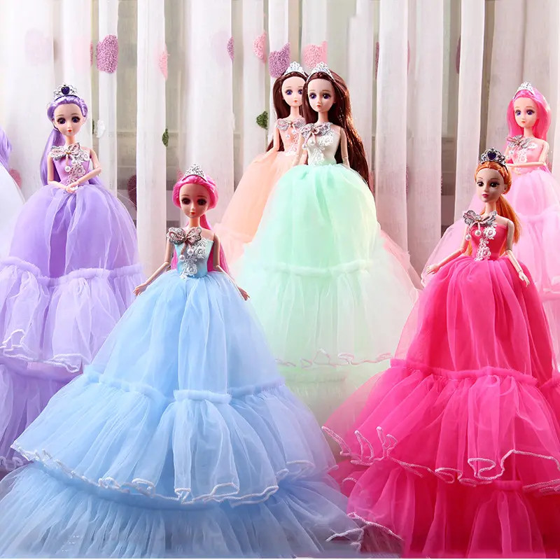Игрушки для кукол принцессы для детей, большое свадебное платье, набор игрушек для девочек, подарок на детский день, оптовая продажа, 30-55 см