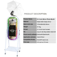 Cabina de Fotos Portátil con Pantalla Táctil LCD de 21.5 Pulgadas, Fácil de Instalar, para Selfies, con Cámara SLR, Bluetooth/Wi-Fi, Software Gratuito, para 1-10 Personas, 2026
