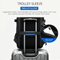 Sac à dos pour ordinateur portable tendance, élégant, durable, 17 pouces, extensible, imperméable, avec port USB, pour hommes et femmes, pour les voyages et les loisirs