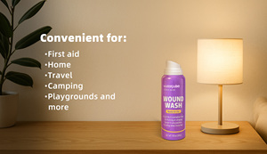 Waterpulse vết thương rửa Viện trợ đầu tiên vô trùng nước muối phun cho nhỏ vết cắt & vết xước nhẹ nhàng thân thiện với du lịch 7.05oz - Product Image 5
