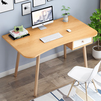 Bureau d'ordinateur en bois massif, facile à assembler, multifonctionnel, pour la maison et le bureau, mdf