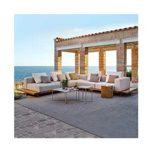 American design sectional european style teak out door furniture full set patio couch teak patio sofa outdoor garden furniture