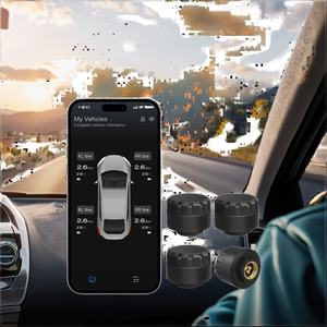 Wireless Bluetooth 5.0 Careud External <b>Sensor</b> TPMS Vehicle TFT Display 5V Android IOS Mobile Phone APP 1 Year Warranty - Product Image 1