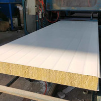 Panneau sandwich en laine de roche haute densité avec composite métallique pour mur extérieur préfabriqué, chambre froide - Écologique, résistant au feu et à l'eau