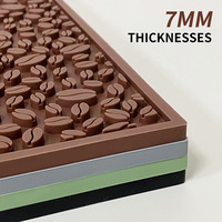 Tapis de comptoir pour machine à café en silicone, drainant, antidérapant, résistant aux hautes températures, tapis de bar combinable, tapis de pression minimaliste