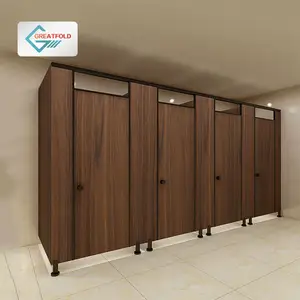 Günstige bad stall teiler Hpl kabine wc WC Teiler partitionen system hotel wc partition mit hardware