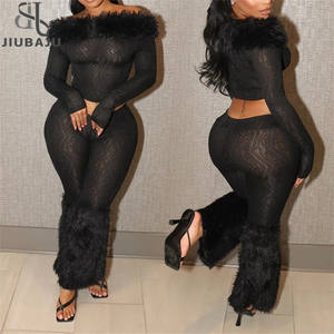 Женский комплект из <span class=keywords><strong>2</strong></span> предметов с сетчатым рисунком - Product Image 1