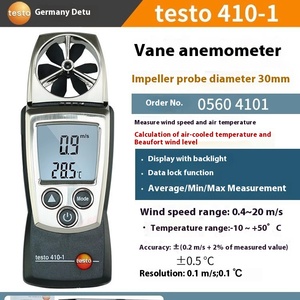 Testo 410-1/<strong>2</strong> Wireless <strong>Anemometer</strong> Speed and Temperature Detector with LCD Display 405-V/405I Measuring Instruments - Product Image 5